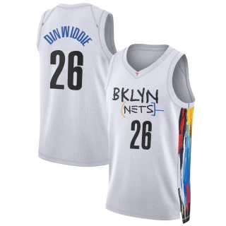 Men's Spencer Dinwiddie Brooklyn Nets White Swingman 2022/23 City Edition Jersey