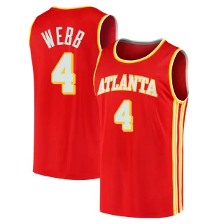 Men's Spud Webb Atlanta Hawks Red Fast Break 2020/21 Jersey - Icon Edition