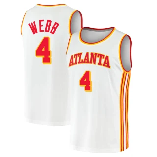 Men's Spud Webb Atlanta Hawks White Fast Break 2020/21 Jersey - Association Edition