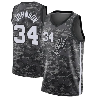 Men's Stanley Johnson San Antonio Spurs Black Swingman Jersey - City Edition