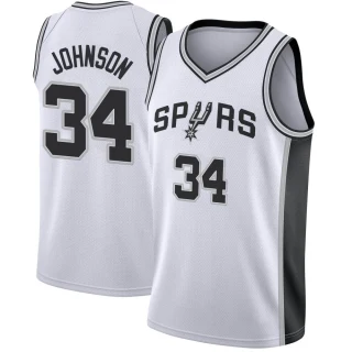 Men's Stanley Johnson San Antonio Spurs White Swingman Jersey - Association Edition