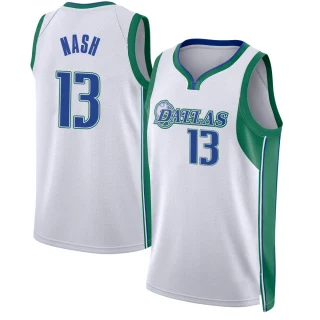 Men's Steve Nash Dallas Mavericks White Swingman 2021/22 City Edition Jersey