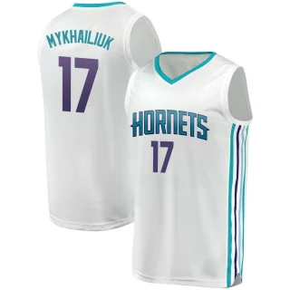 Men's Svi Mykhailiuk Charlotte Hornets White Fast Break Fanatics Brand Jersey - Association Edition
