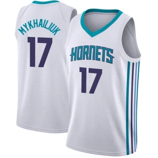 Men's Svi Mykhailiuk Charlotte Hornets White Swingman Jordan Brand Jersey - Association Edition