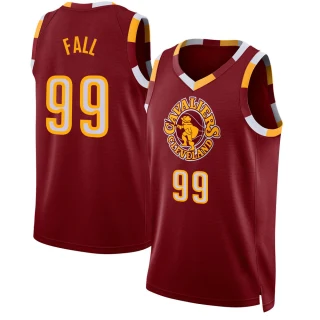 Men's Tacko Fall Cleveland Cavaliers Swingman Wine 2021/22 City Edition Jersey