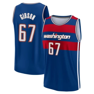 Men's Taj Gibson Washington Wizards Royal Fast Break 2021/22 Replica City Edition Jersey