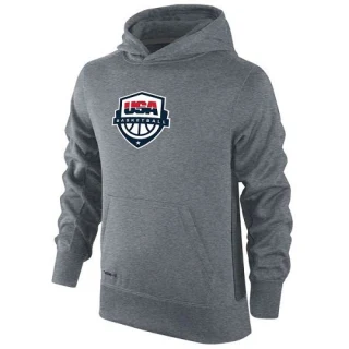 Men's Team USA Gray Basketball KO Performance Hoodie -