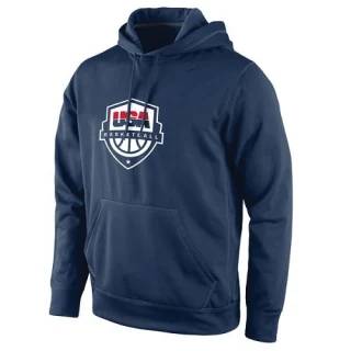 Men's Team USA Navy Basketball Logo Pullover Hoodie -