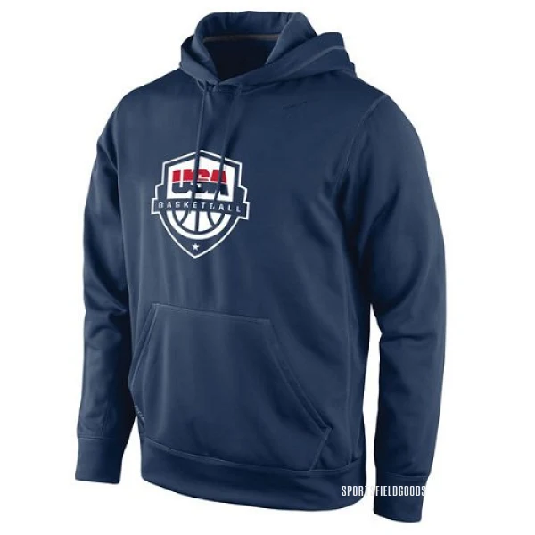 Men's Team USA Navy Basketball Logo Pullover Hoodie -