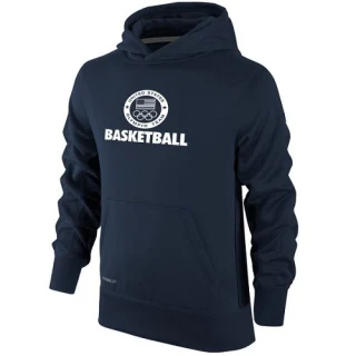 Men's Team USA Navy Basketball Sport KO Performance Pullover Hoodie -