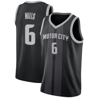 Men's Terry Mills Detroit Pistons Black Swingman 2018/19 Jersey - City Edition