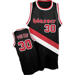 Men's Terry Porter Portland Trail Blazers Black Swingman Throwback Jersey