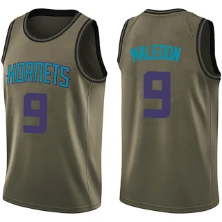 Men's Theo Maledon Charlotte Hornets Green Swingman Salute to Service Jersey