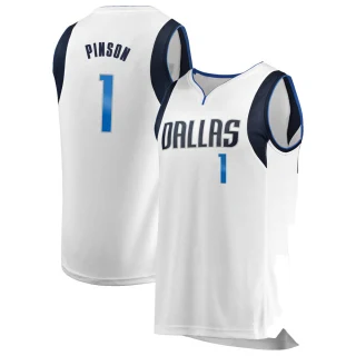 Men's Theo Pinson Dallas Mavericks White Fast Break Jersey - Association Edition