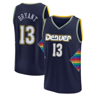 Men's Thomas Bryant Denver Nuggets Navy Fast Break 2021/22 Replica City Edition Jersey