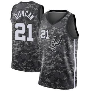 Men's Tim Duncan San Antonio Spurs Black Swingman Jersey - City Edition