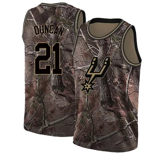 Men's Tim Duncan San Antonio Spurs Camo Swingman Realtree Collection Jersey