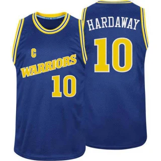 Men's Tim Hardaway Golden State Warriors Blue Swingman Throwback 2015 The Finals Patch Jersey
