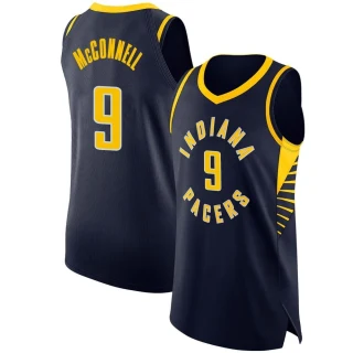 Men's T.J. McConnell Indiana Pacers Navy Authentic Jersey - Icon Edition