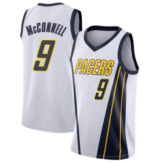 Men's T.J. McConnell Indiana Pacers White Swingman 2018/19 Jersey - Earned Edition