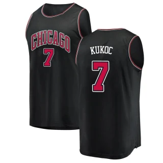 Men's Toni Kukoc Chicago Bulls Black Fast Break Jersey - Statement Edition
