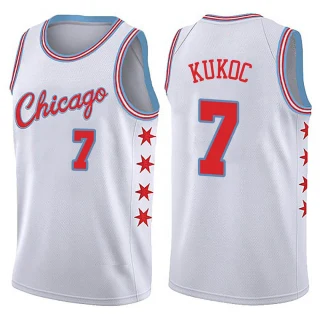 Men's Toni Kukoc Chicago Bulls White Swingman Jersey - City Edition