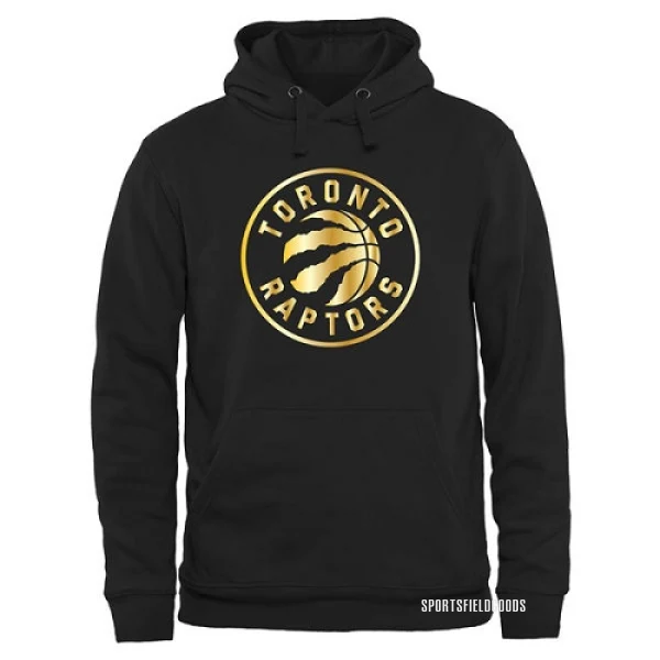 Men's Toronto Raptors Gold Collection Pullover Hoodie - Black