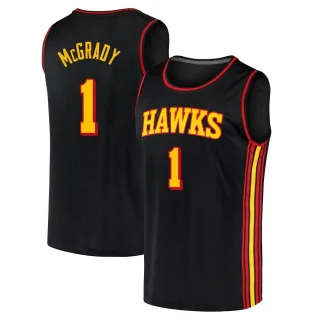 Men's Tracy McGrady Atlanta Hawks Black Fast Break 2020/21 Jersey - Statement Edition