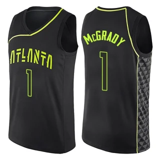 Men's Tracy McGrady Atlanta Hawks Black Swingman City Edition Jersey