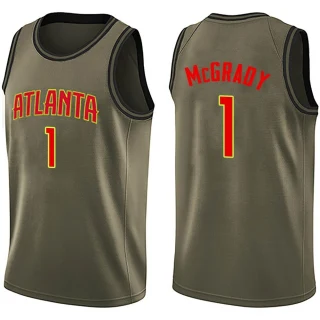 Men's Tracy McGrady Atlanta Hawks Green Swingman Salute to Service Jersey