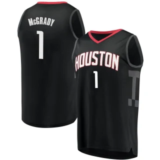 Men's Tracy McGrady Houston Rockets Black Fast Break Jersey - Statement Edition