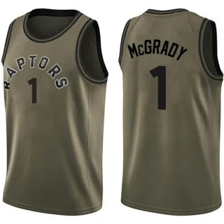 Men's Tracy McGrady Toronto Raptors Green Swingman Salute to Service Jersey
