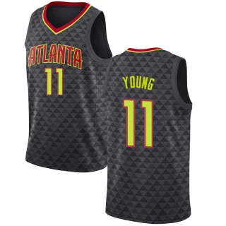 Men's Trae Young Atlanta Hawks Black Swingman Jersey - Icon Edition