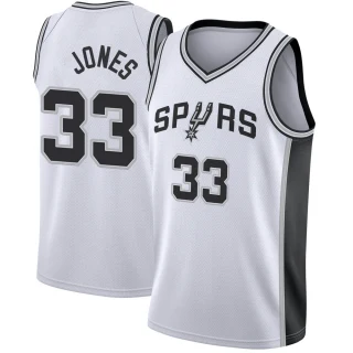 Men's Tre Jones San Antonio Spurs White Fast Break Jersey - Association Edition