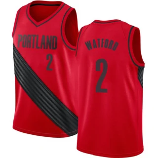 Men's Trendon Watford Portland Trail Blazers Red Swingman Jersey - Statement Edition
