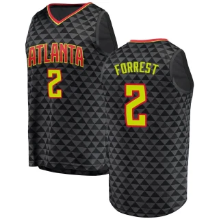 Men's Trent Forrest Atlanta Hawks Black Fast Break Jersey - Icon Edition