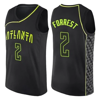 Men's Trent Forrest Atlanta Hawks Black Swingman City Edition Jersey