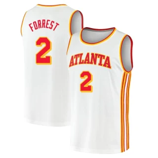 Men's Trent Forrest Atlanta Hawks White Fast Break 2020/21 Jersey - Association Edition