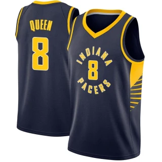 Men's Trevelin Queen Indiana Pacers Navy Swingman Jersey - Icon Edition