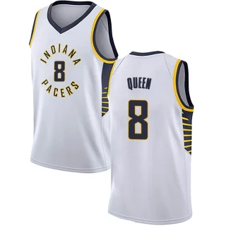 Men's Trevelin Queen Indiana Pacers White Swingman Jersey - Association Edition