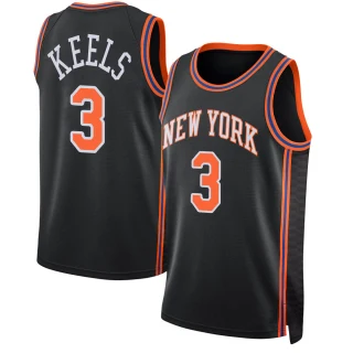 Men's Trevor Keels New York Knicks Black Swingman 2021/22 Jersey - City Edition