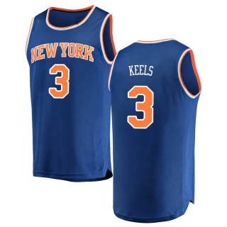Men's Trevor Keels New York Knicks Blue Fast Break Jersey - Icon Edition