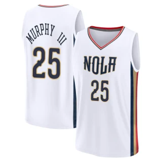 Men's Trey Murphy III New Orleans Pelicans White Fast Break 2021/22 Replica City Edition Jersey