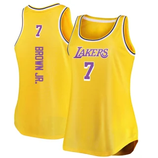 Men's Troy Brown Jr. Los Angeles Lakers Gold Authentic 2020/21 Jersey - Icon Edition