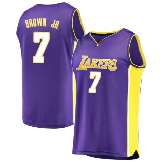 Men's Troy Brown Jr. Los Angeles Lakers Purple Fast Break Jersey - Statement Edition