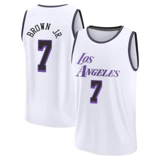 Men's Troy Brown Jr. Los Angeles Lakers White Fast Break 2022/23 City Edition Jersey
