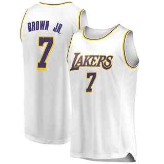 Men's Troy Brown Jr. Los Angeles Lakers White Swingman 2018/19 Jersey - Association Edition