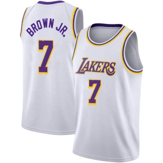 Men's Troy Brown Jr. Los Angeles Lakers White Swingman 2020/21 Jersey - Association Edition