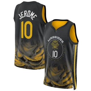 Men's Ty Jerome Golden State Warriors Gold Swingman Black 2022/23 City Edition Jersey