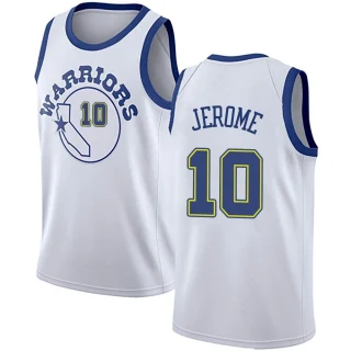Men's Ty Jerome Golden State Warriors Gold Swingman White Hardwood Classics Jersey